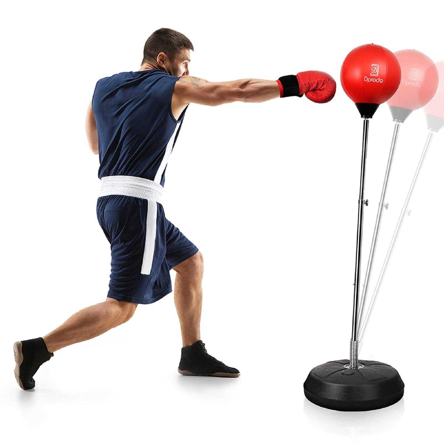 Dripex Punching Bag with Stand for Adults Kids Adjustable Speed Reflex Training Bag Including Boxing Gloves - Sports Supplies Online Store
