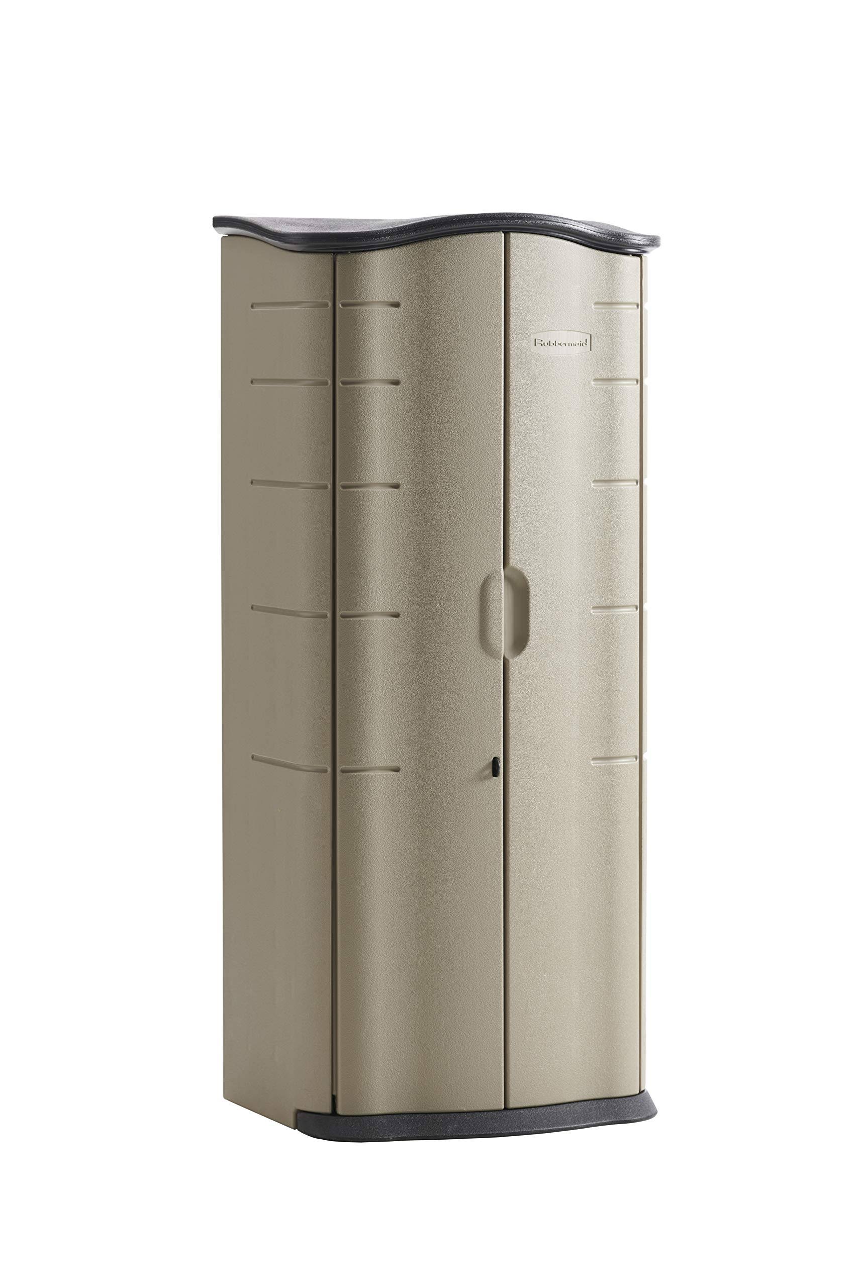 Rubbermaid Roughneck Storage Shed, Small Vertical, Brown