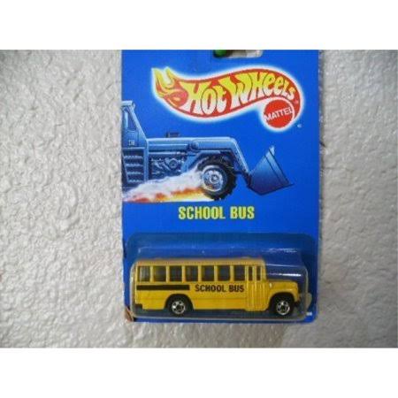 Hot Wheels School Bus #72 All Blue Card All Basic Wheels by Hot Wheels