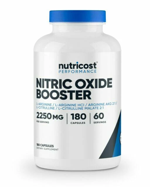 NUTRICOST Performance 750 mg Nitric Oxide Booster Capsule - 6.74 oz - Kansas Nuitrition - HNZSDS