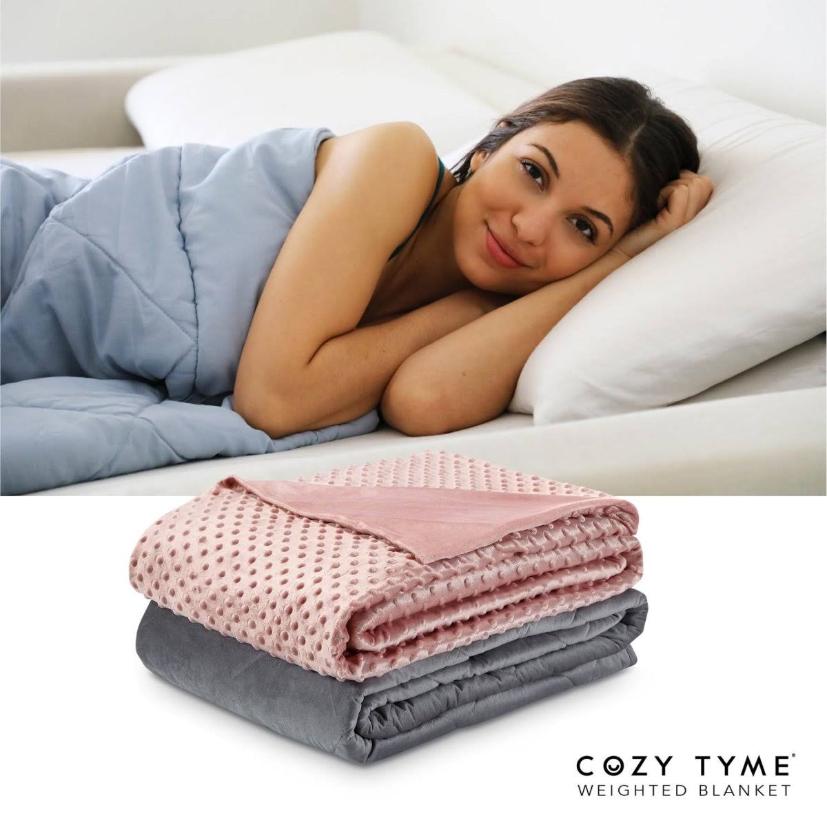 Cozy Tyme B17020-25BHK-UE 72 x 80 in. Hasani Weighted Blanket Blush - 25 lbs
