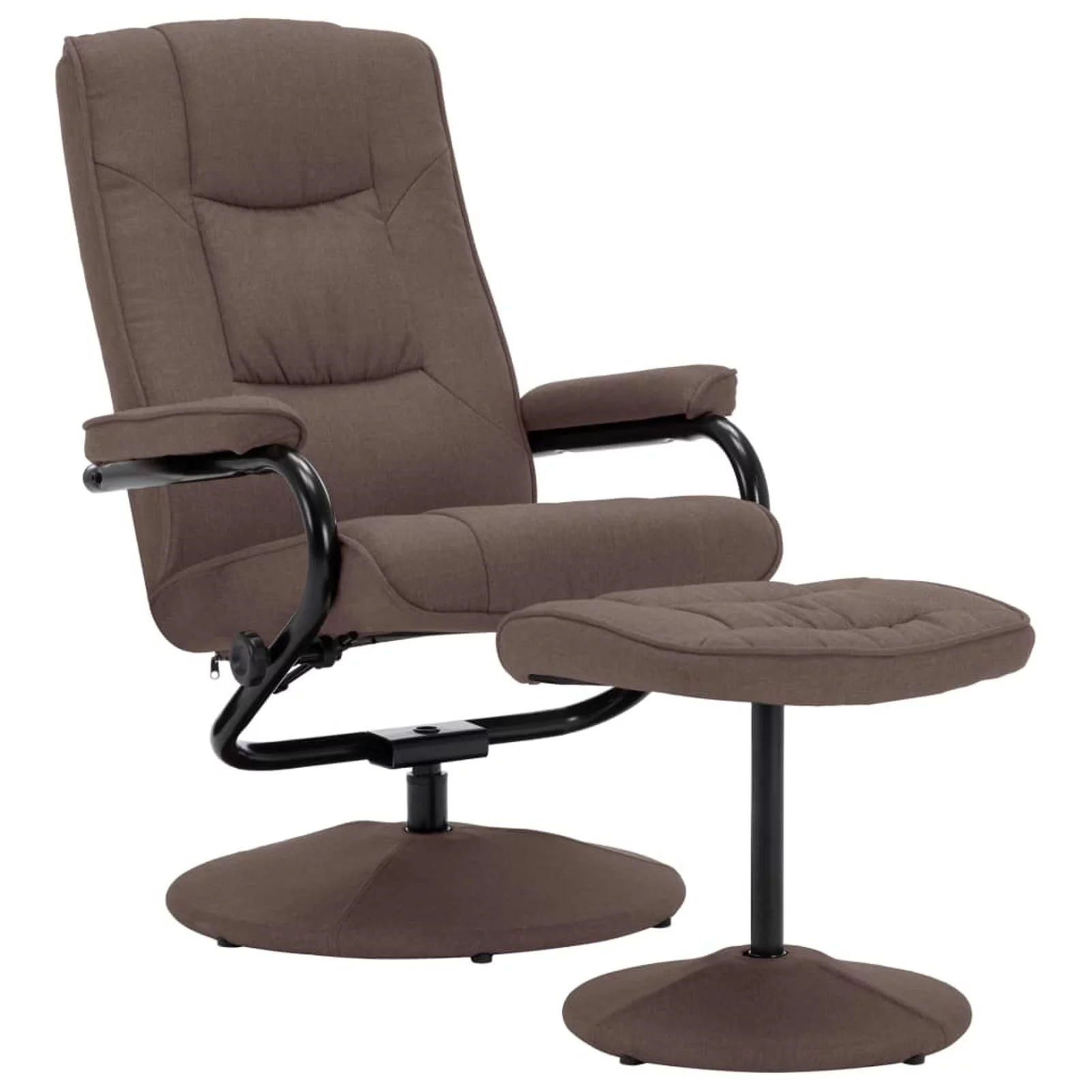 Suzicca Swivel Recliner with Ottoman Brown Fabric