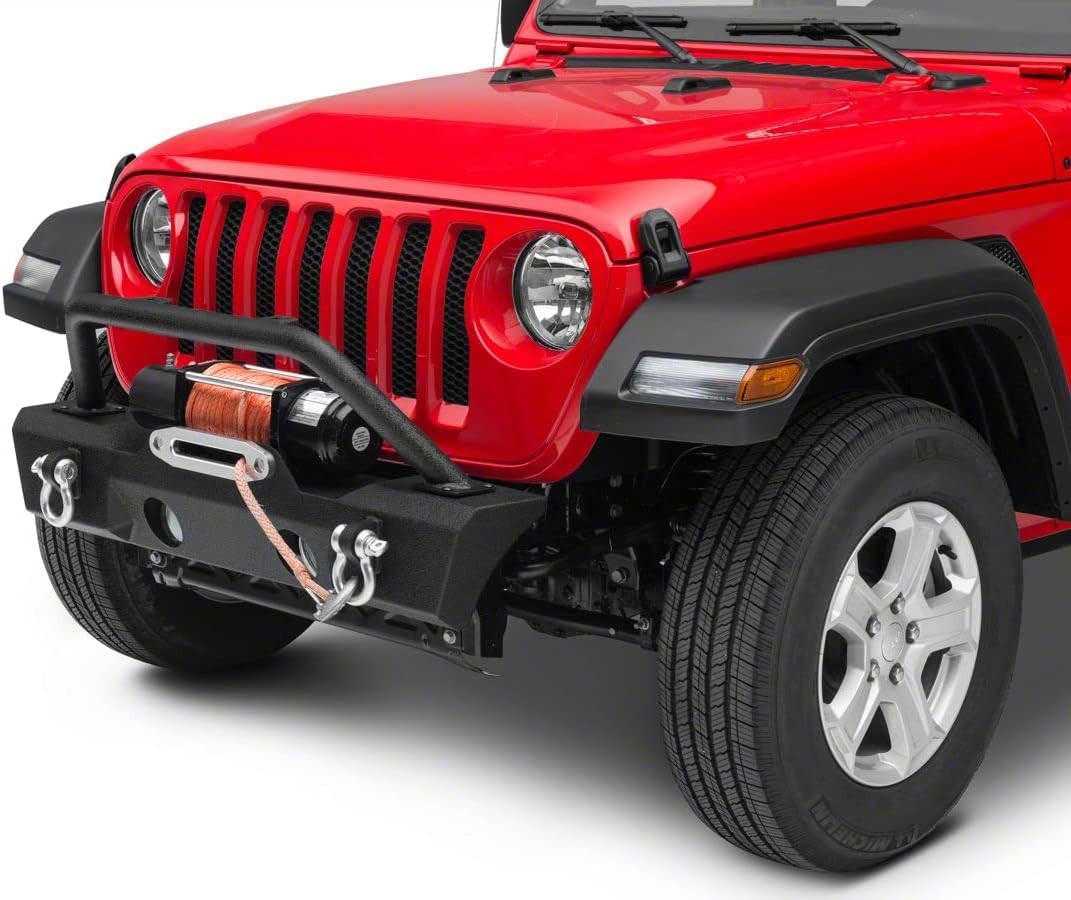 Zotoyi Redrock Attack Stubby Winch Front Bumper Compatible with 18-22 Jeep Wrangler JL