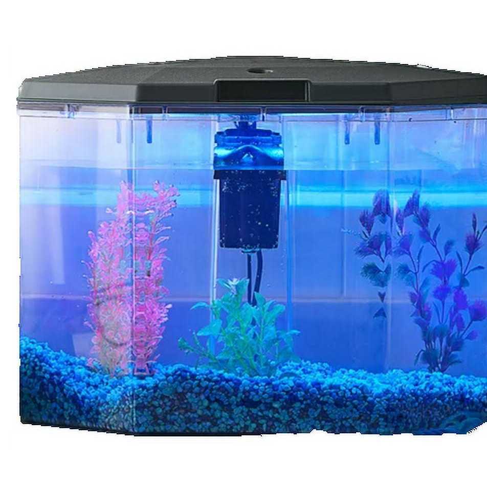 Aqua Culture 6.5-Gallon Semi-Hex Aquarium Kit with LED Lighting - Pet Supplies online store