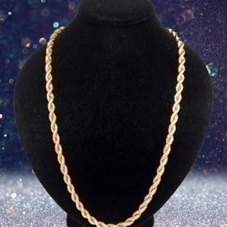 10K Solid Gold Rope Chain by xpwholesale