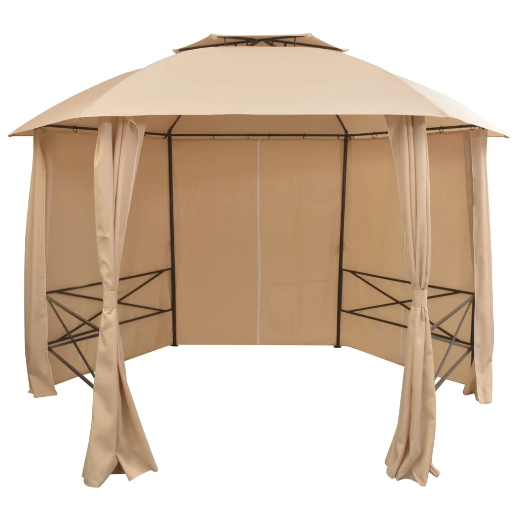 Andoer Garden Marquee Pavilion Tent with Curtains 11' 9"x8' 8"