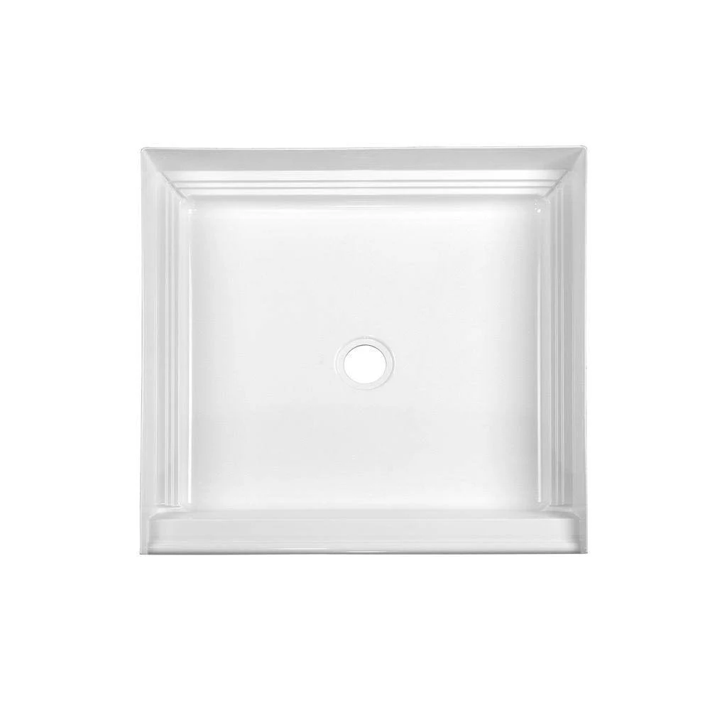 Aquatic A2 32 in. x 32 in. Single Threshold Center Drain Shower Base in White