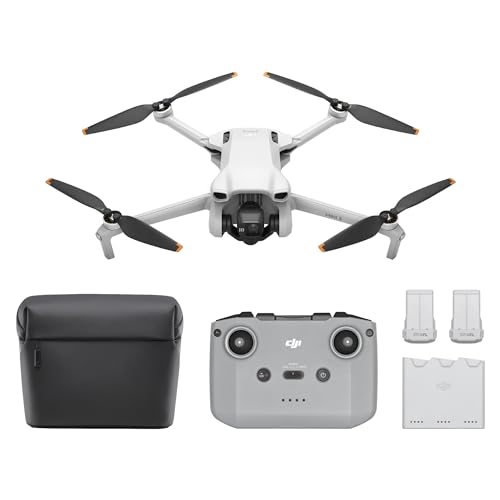 DJI Mini 3 Fly More Combo, Lightweight 3x Mechanical Gimbal Mini Camera Drone with 4K HDR Video, 3 Batteries for 114-min Flight Time