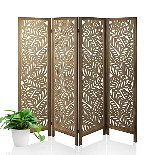 ECOMEX 6 Panel Room Divider, Cutout Room Divider Wall, Freestanding Folding Room Divider Screen
