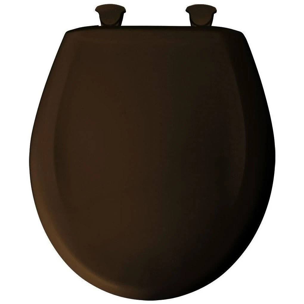 Bemis 200SLOWT-168 Round Plastic Toilet Seat Americana Brown