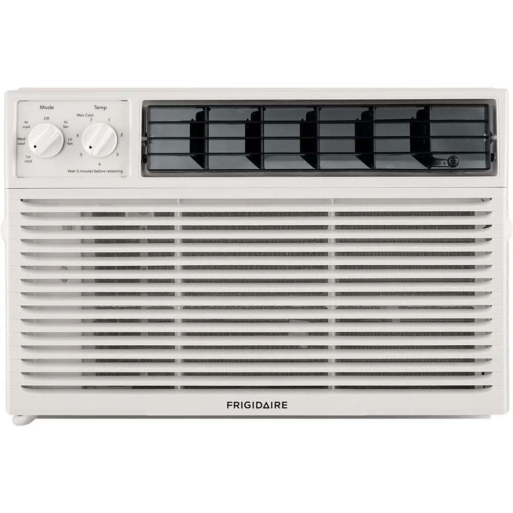 Frigidaire 12,000 BTU 115V Window-Mounted Compact Air Conditioner with Mechanical Controls, White