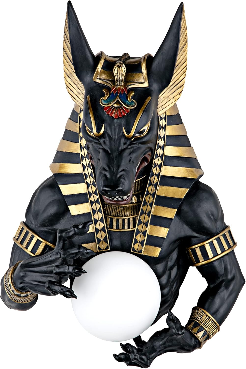 Design Toscano Anubis, Egyptian God of The Underworld Illuminated Wall Sculpture