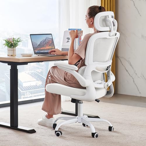 TRALT Office Chair Ergonomic Desk Chair, 330 LBS Home Mesh Office Desk Chairs with Wheels, Comfortable Gaming Chair