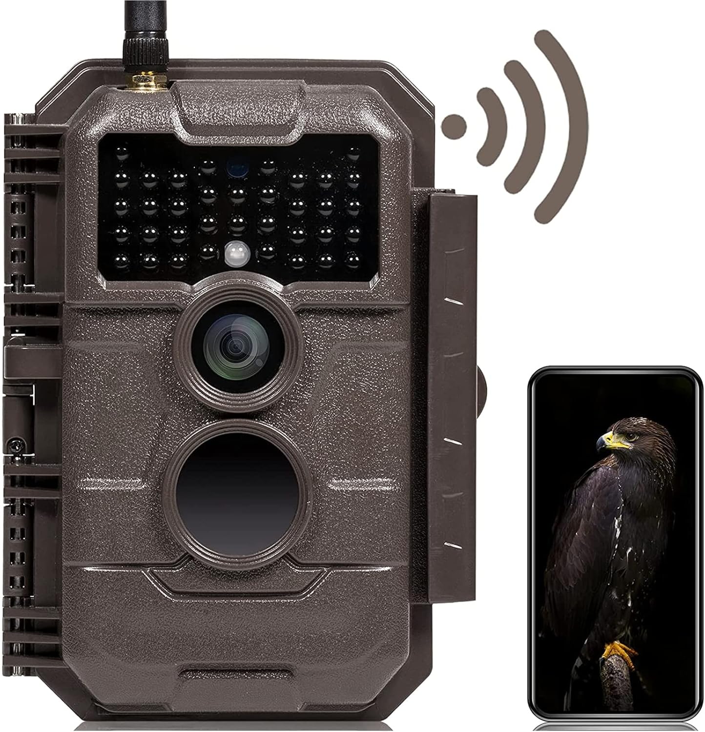 GardePro E6 Trail Camera WiFi Bluetooth 24MP 1296P Game Camera with No Glow Night Vision Motion Activated Waterproof for Wildlife Deer Scouting