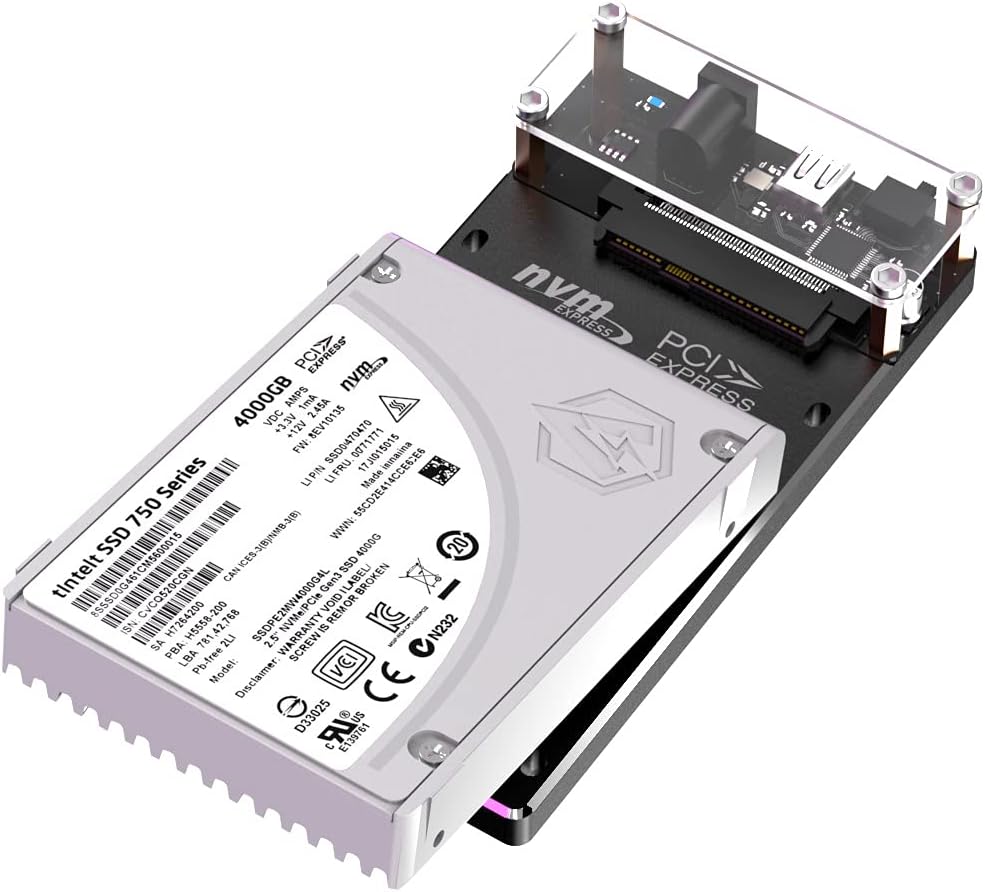 AODUKE 2.5" Inch U.2 PCIE NVME Hard Drive Enclosure SFF-8639 Expansion Card