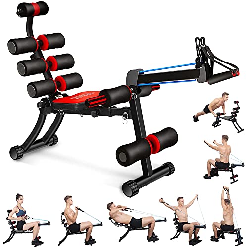 BODY RHYTHM 22 in 1 Wonder Master Core & Abdominal Workout Equipment, Foldable & Adjustable Rowing Machine