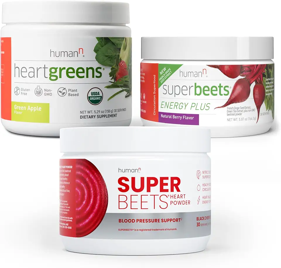 HumanN HeartGreens & SuperBeets Black Cherry & Energy Plus Powder - Kansas Nuitrition - HNZSDS
