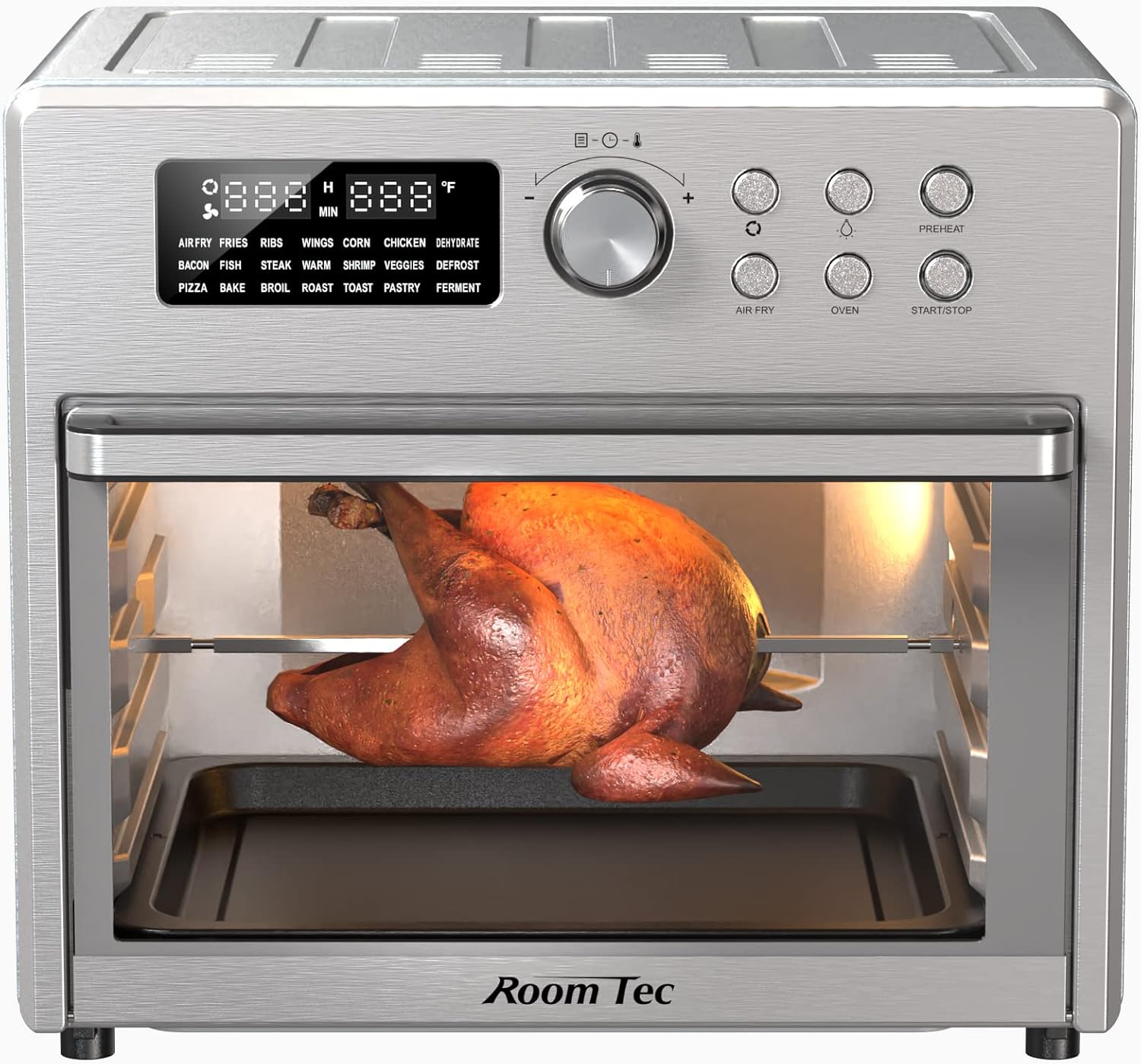 LOVMOR 26 Quart Air Fryer Oven with 9 Accessories,21-in-1 Smart Large Airfryer,Countertop Convection Toaster Ovens for Rotisserie,Baking,Dehydrators
