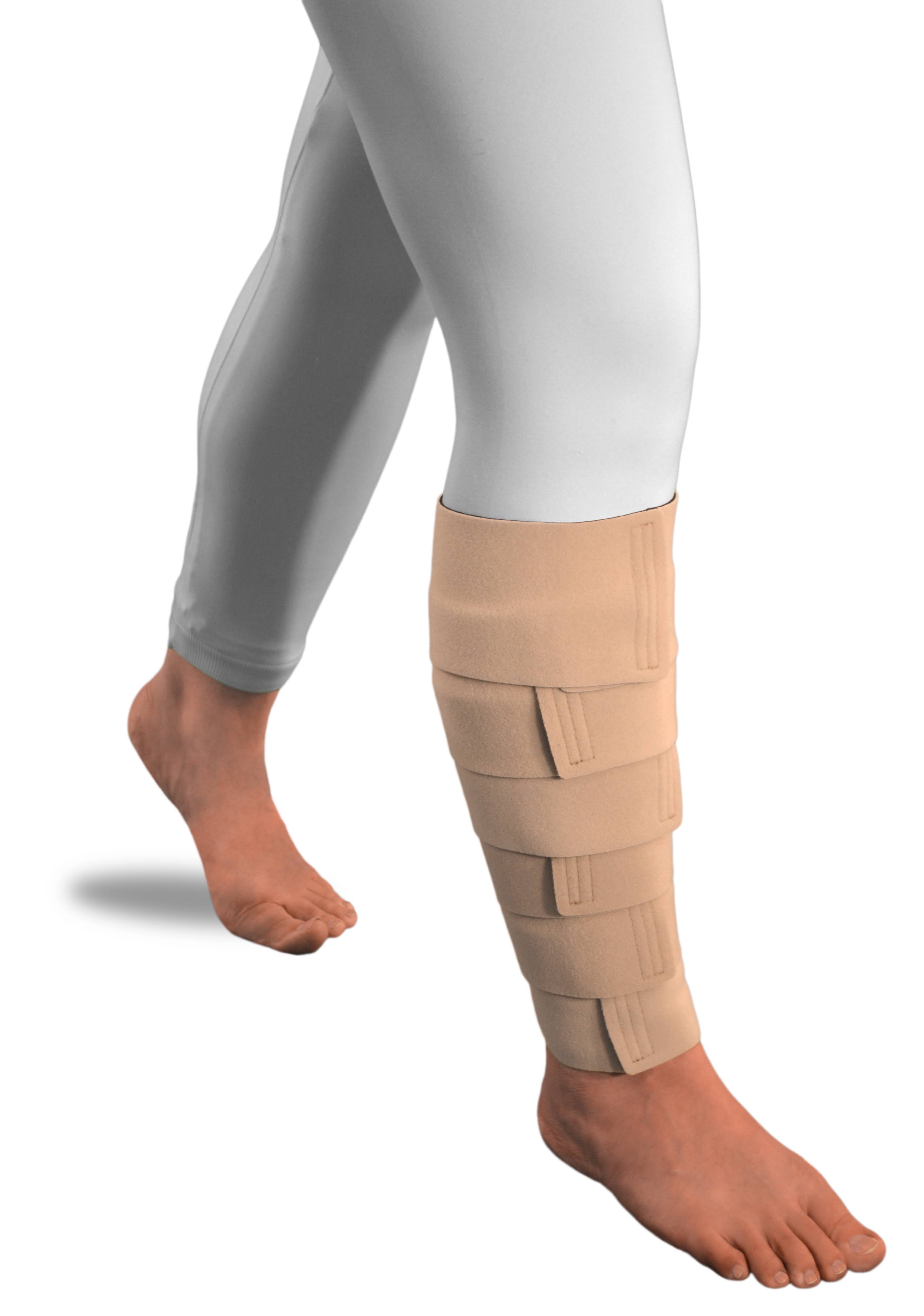 Solaris Ready Wrap Compression Calf Wrap, ReadyWrap Beige Small Tall