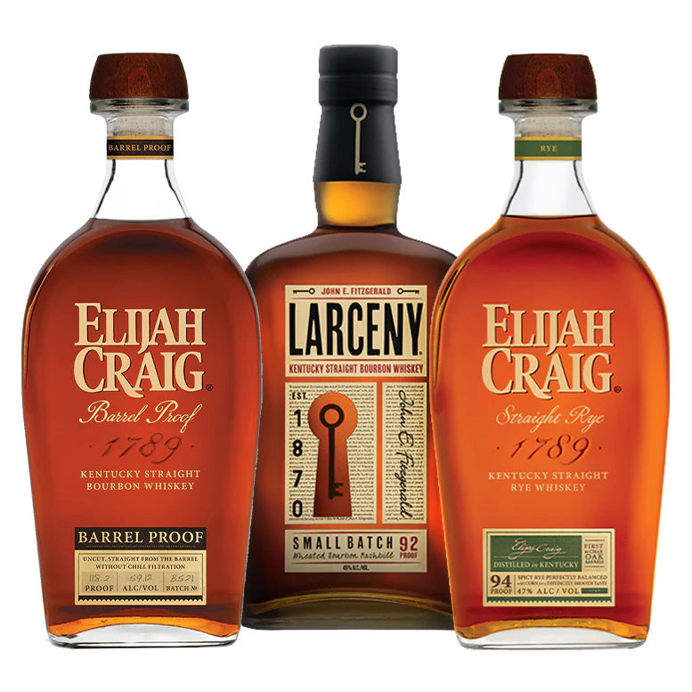 Elijah Craig Barrel Proof B521 + Larceny Small Batch + Elijah Craig Straight Rye - Nestor Liquor