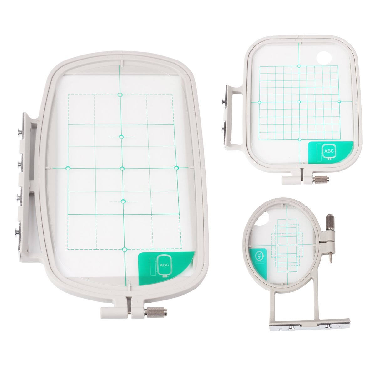 CleverDelights 3-Piece Embroidery Hoop Set for Brother Embroidery Machines - Megean