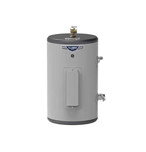 GE APPLIANCES Point of Use Water Heater | Electric Water Heater with Adjustable Thermostat & Drain Valve | 10 Gallon | 120 Volt | Stainless Steel