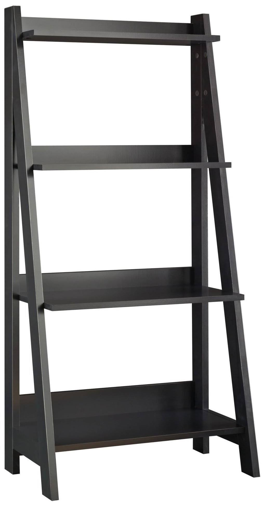 Bush Furniture Alamosa Classic Black Ladder Bookcase