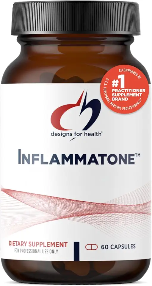 Sponsored Ad - Designs for Health Inflammatone - Turmeric Supplements with Proteolytic Enzymes, Boswellia, Quercetin & Resveratrol (60 Capsules)