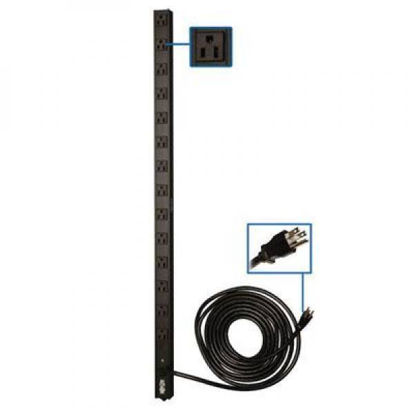 Tripp Lite PDU Basic 120V 15A 5-15R 14 Outlet 5-15P Vertical PDUV15