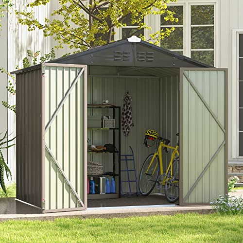 Patiowell 3 x 3 FT Outdoor Storage Shed,Small Garden Tool Storage Shed with Sloping Roof and Single Lockable Door