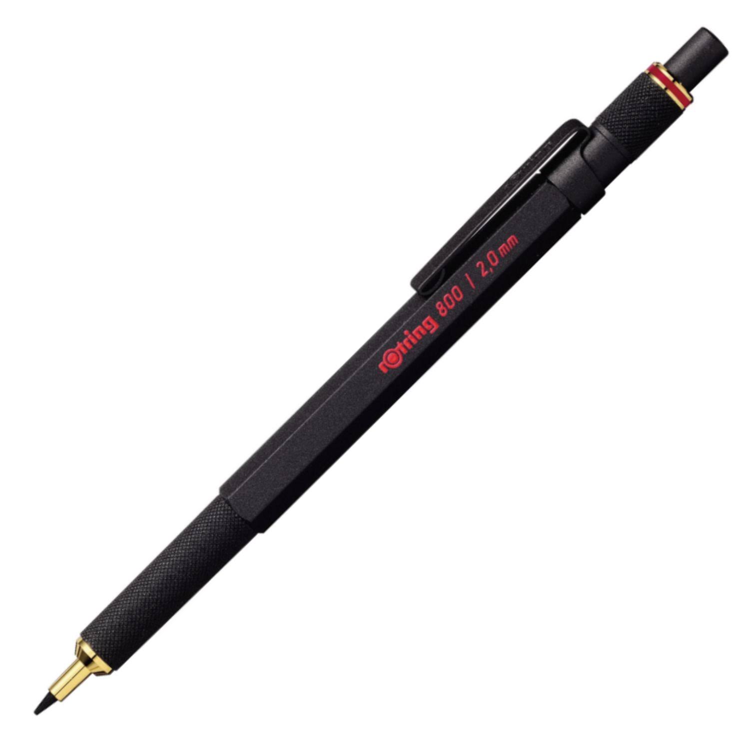 Rotring 800 Lead Holder Clutch Knock System - 2 mm - Black Body - Megean