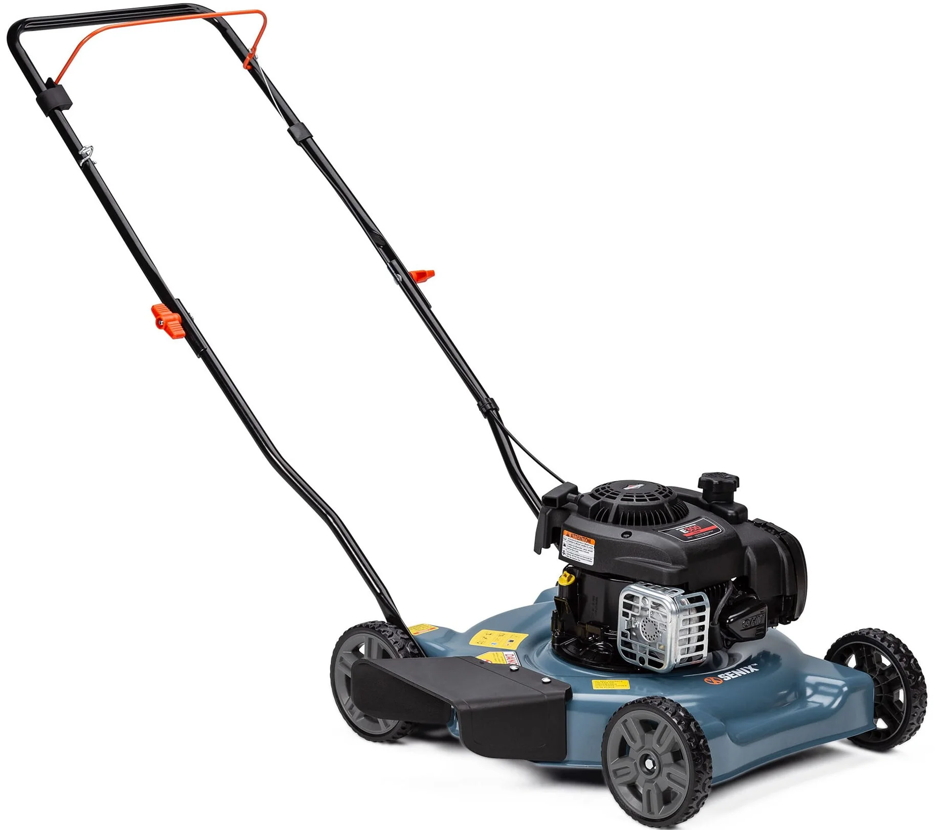 SENIX Gas Lawn Mower, 20-Inch, 125 cc 4-Cycle Briggs & Stratton Engine, Push Lawnmower with Side Discharge, 3-Position Height Adjustment, LSPG-L2