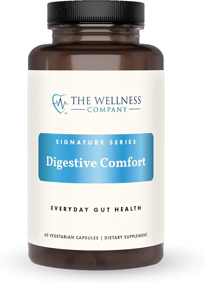 The Wellness Company Digestive Comfort | 60 ct (1 Month Supply) | Relief for Digestive Bloat and Gas with All-Natural Enzymes | Non-GMO, Vegan