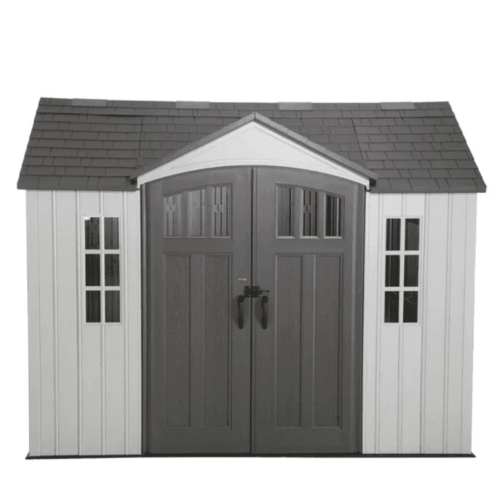 Lifetime 10 ft x 8 ft Outdoor Storage Shed, Gray