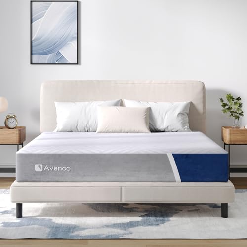 Avenco Queen Size Mattress, 12 inch Queen Mattress with Gel Memory Foam, Medium Firm, Mattress in a Box, Pressure Relief & Motion Isolation