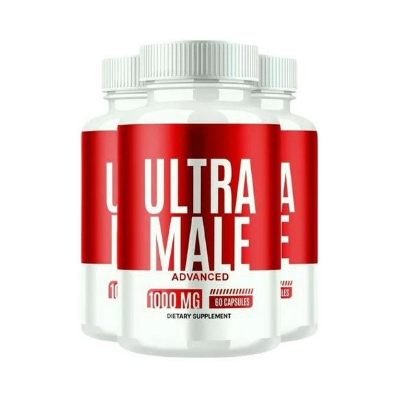 Ultra Male Pills, UltraMale Supplement Advanced Formula - 180 Capsules - Kansas Nuitrition - HNZSDS