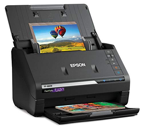 Epson FastFoto FF-680W Wireless High-Speed Photo and Document Scanning System, Black - Radiant Selections