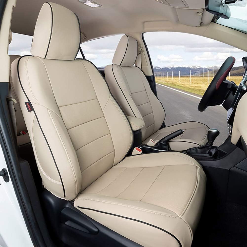 EKR Custom Fit Full Set Car Seat Covers for Select Toyota 4Runner 2011-2022 (3-Row Model) - Leatherette (Black)