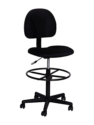 Flash Furniture Bruce Burgundy Fabric Drafting Chair (Cylinders: 22.5''-27''H or 26''-30.5''H)