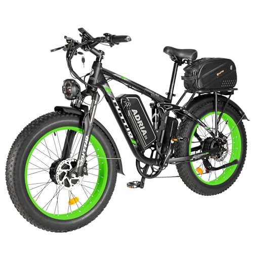 Adria24 Peak 4000W Dual Motor Electric Bike for Adults - 42MPH 52V 30AH Dirt Ebike for Off-Road Mountain Beach Snow (US Warehouse)