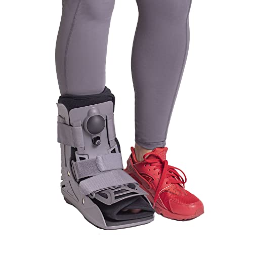Ultra Light Short Full Shell Walking Boot- Air Cast for Foot & Ankle Injury, Sprained Ankle, Fracture, Broken Foot, Achilles Tendon Injury