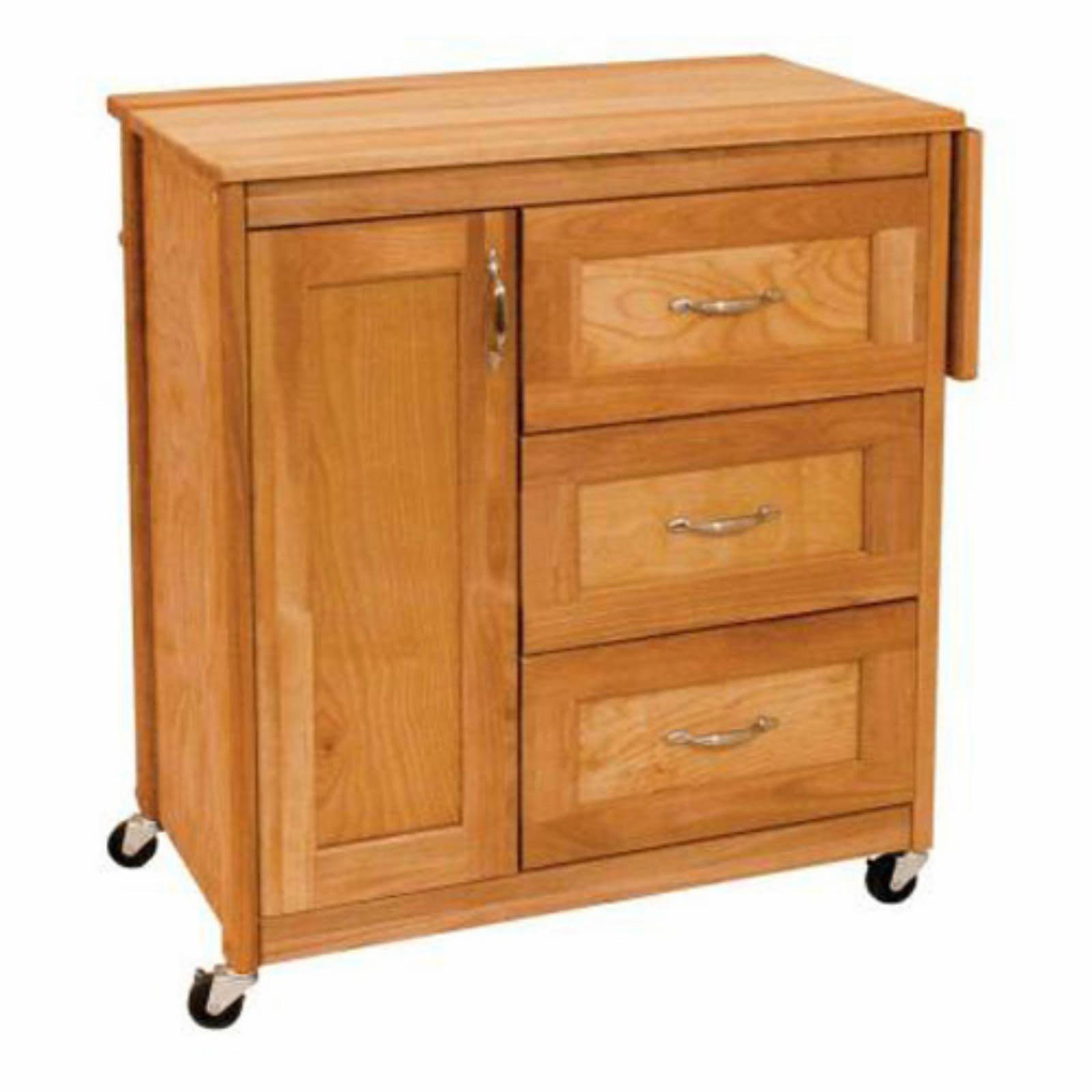 Catskill Craftsmen Inc Kitchen Cart with Side Drop Leaf