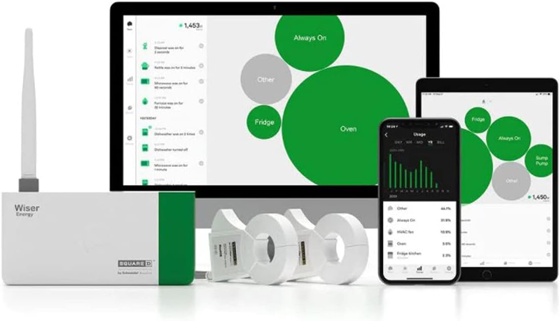 Square D by Schneider Electric WISEREM Energy Monitor System, White