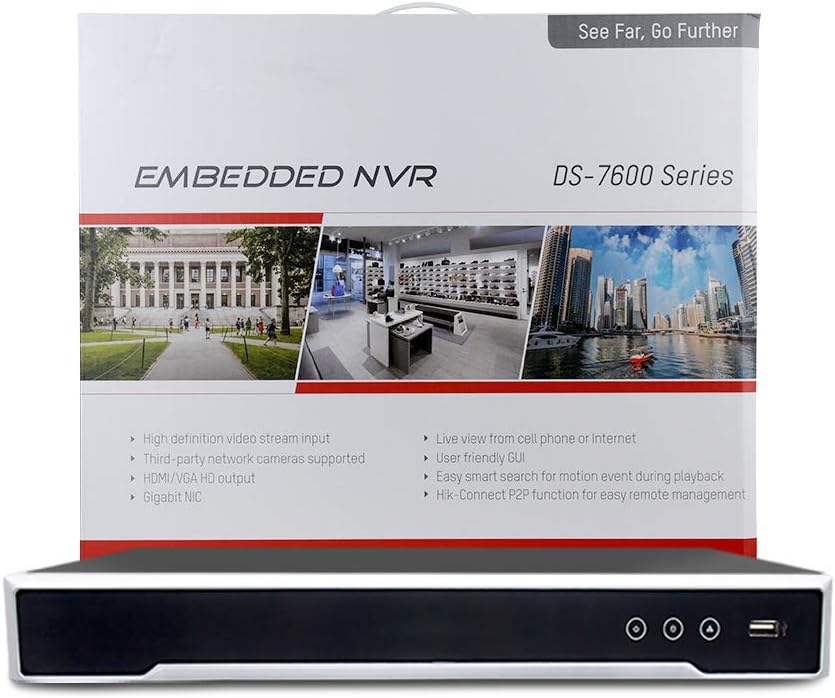 HIKVISION 16-Channel PoE 4K Network Video Recorder NVR, Embedded Plug & Play DS-7616NI-I2/16P（2021 New Version）