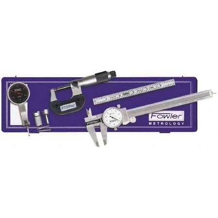 GoVets | Fowler 7 Piece, Machinist Caliper and Micrometer Tool Kit