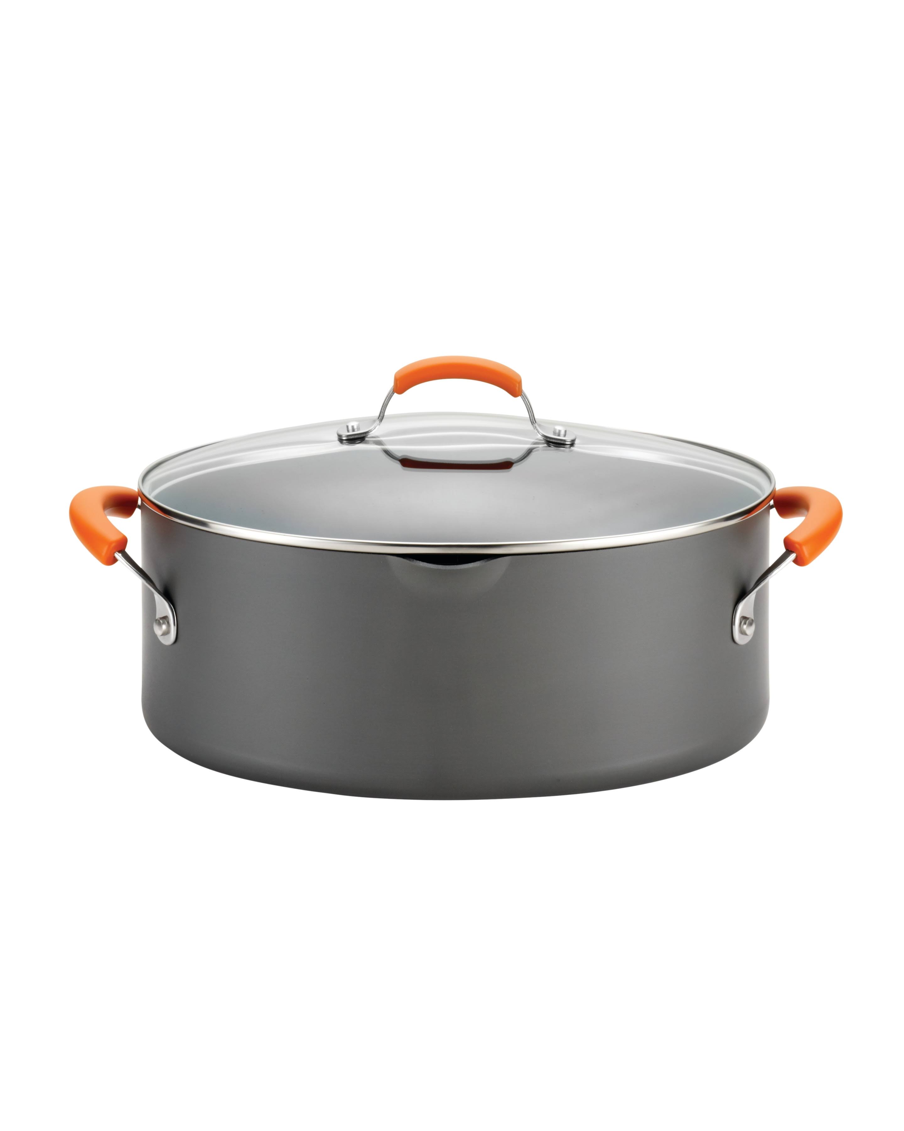 Rachael Ray Hard-Anodized Nonstick 8-Quart Covered Oval Pasta Pot