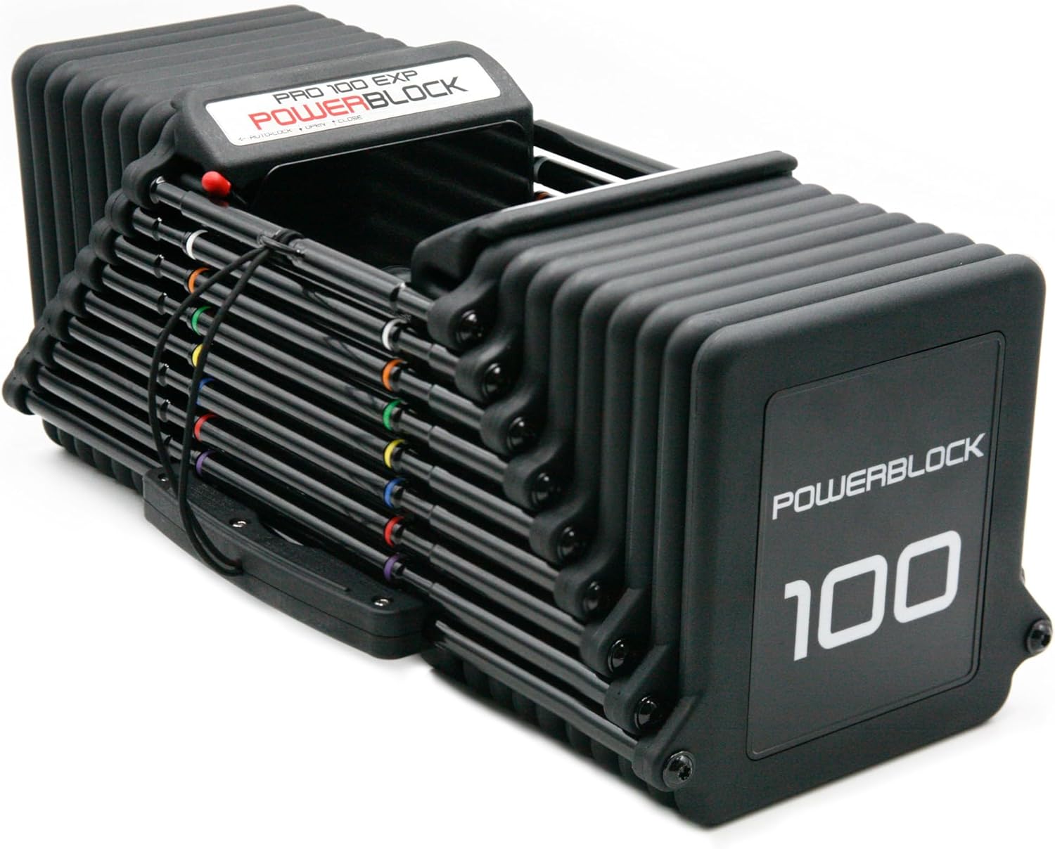 PowerBlock Pro 100 Adjustable Dumbbell, Single 5-100 lb Dumbbell – Durable Steel Build, Innovative Workout Equipment, All-in-One Dumbbell