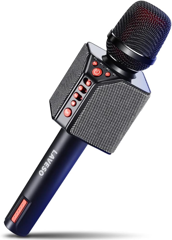 Karaoke Microphone for Adults,Portable Handheld Karaoke Mic Speaker,Wireless Bluetooth MIC Sys,Surround Stereo Lossless Sound,Voice Changer,8H Singing