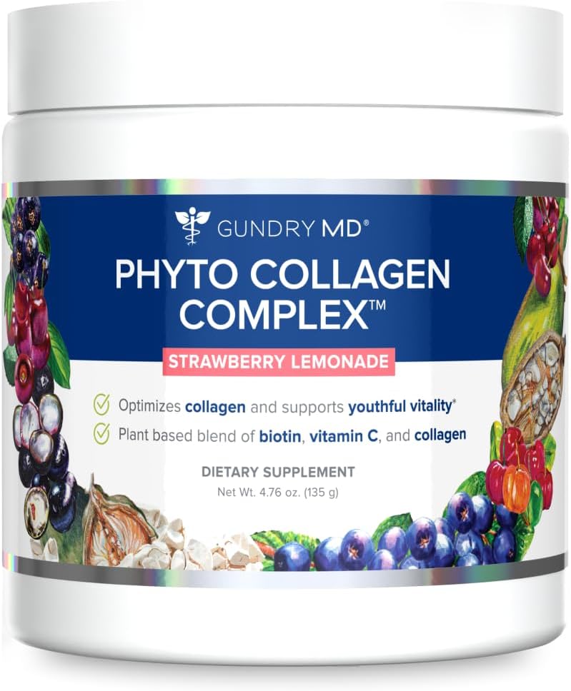 Gundry MD Phyto Collagen Complex, Strength Supporting Multivitamin Powder Supplement with Vitamin C, Amino Acids, and Polyphenols
