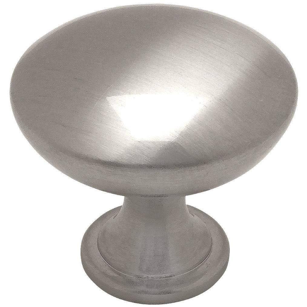 Cosmas 5305SN Satin Nickel Traditional Round Solid Cabinet Hardware Knob - 1-1/4x22 Diameter - 50 Pack
